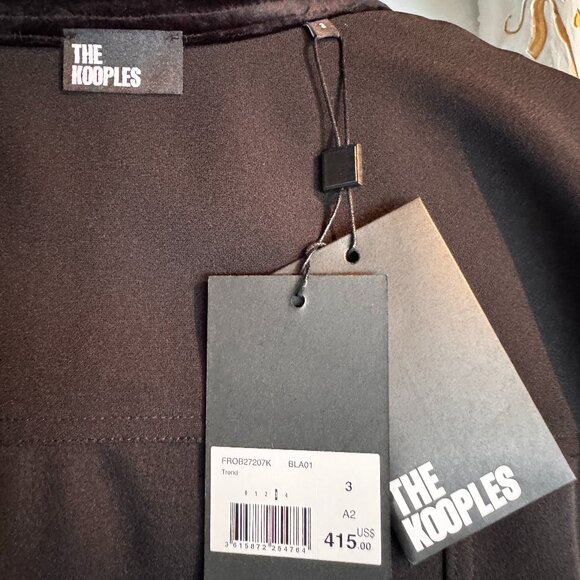 The Kooples - Marta belted velvet trim dress - Picture 6 of 11